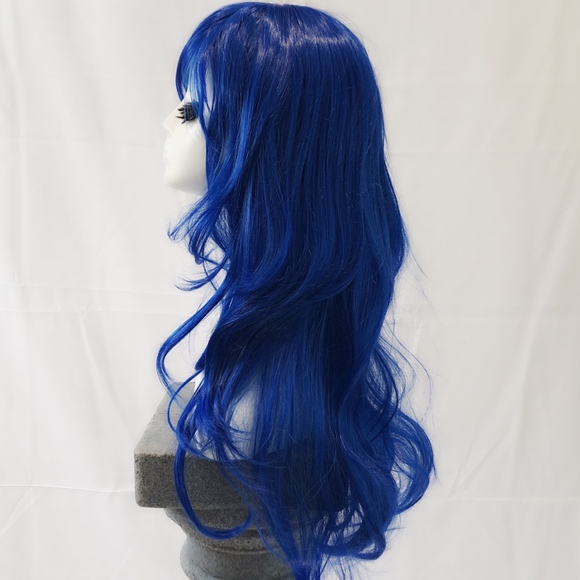 NWT royal blue wavy wig adjustable long cosplay main image 5